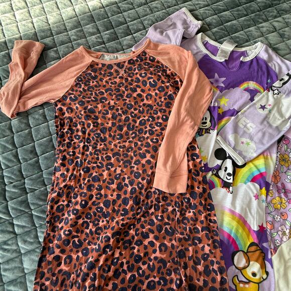 Cat & Jack and Walmart Pajama dress shirt bundle of 4 size 10/12 - Picture 2 of 9